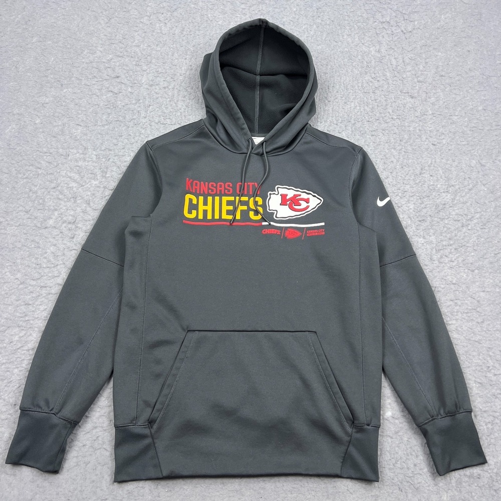 Kansas City Chiefs Nike Hoodie Men's Small Gray NFL Football Pullover Sweatshirt